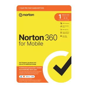 Norton 360 for Mobile - 1 User 1 Device 1 Year Subscription ESD Version