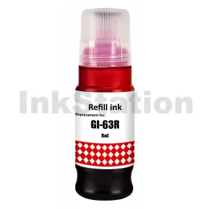 Compatible Canon GI63R Red Ink Bottle - 70ML