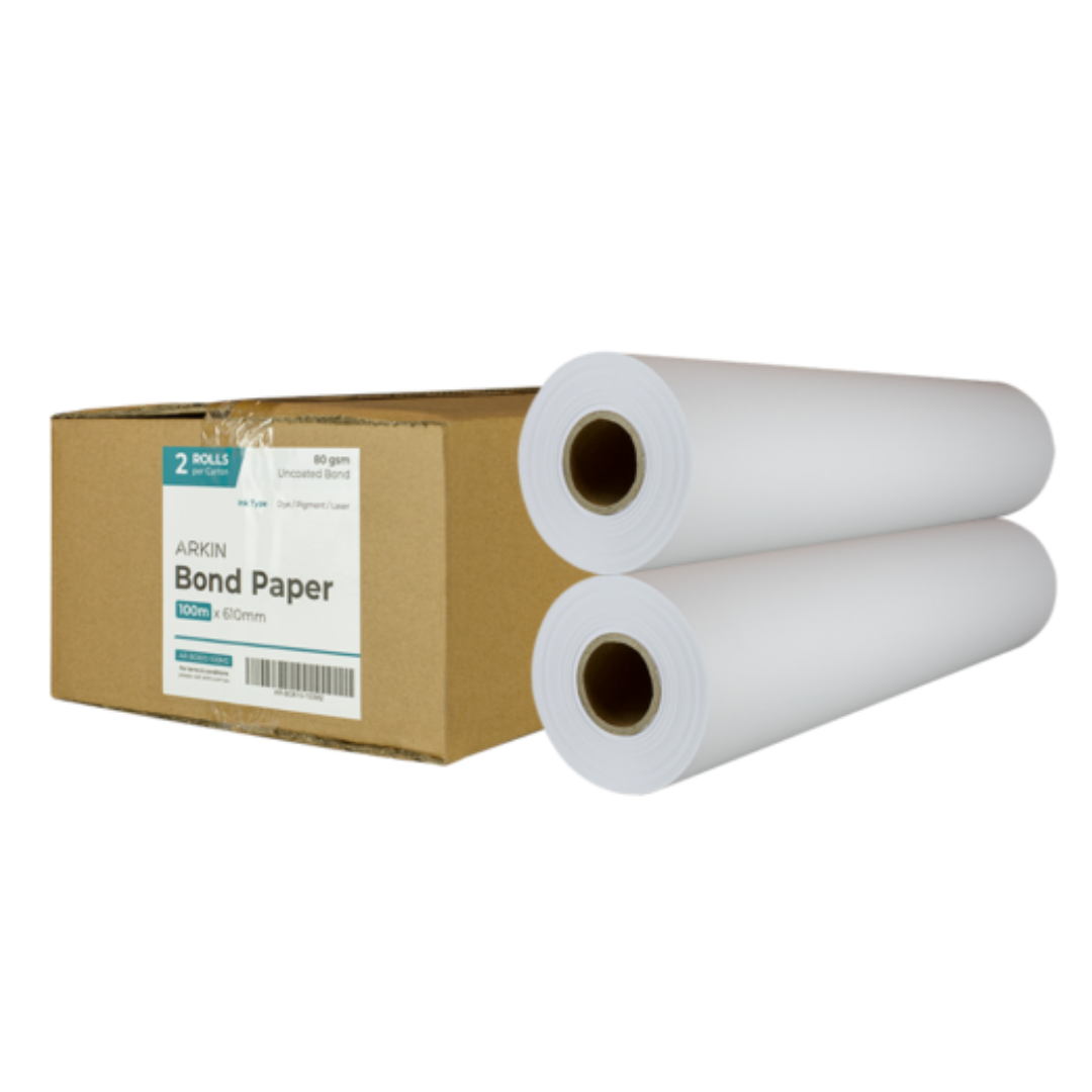 Arkin 24 Inch Bond Paper 610mm x 100m CHBO80610100 80gsm A1 A1+ (Box of ...