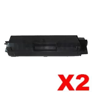2 x Non-Genuine alternative for TK-594K Black Toner Cartridge suitable for Kyocera FS-C2026MFP, FS-C2126MFP, FS-C2526MFP, FS-C2626MFP, FS-C5250DN, M6026CDN, M6526CDN, P6026CDN - 7,000 pages