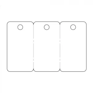 250x 3UP White PVC Key Tag Cards With Pre-Punched Hole (Total 750 Key Tags)