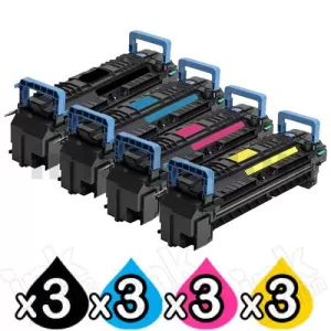 3 sets of 4 Pack HP CF300A-CF303A (827A) Compatible Toner Cartridges [3BK,3C,3M,3Y]