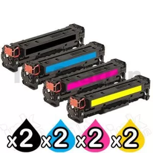 2 sets of 4 Pack HP 410X (CF410X-CF413X) Compatible Toner Cartridges [2BK,2C,2M,2Y]