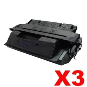 3 x HP C4127X (27X) Compatible Black Toner Cartridge - 10,000 Pages
