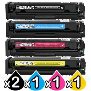 5 Pack HP 215A W2310A-W2313A Compatible Toner Cartridge Combo [2BK,1C,1M,1Y]