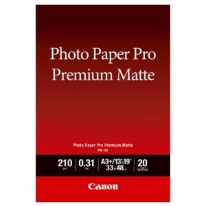 Canon PM101A3+ Genuine Photo Paper Pro Prem Matte 210gsm A3+ - 20 sheets