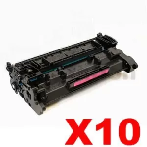 10 x HP CF226A (26A) Compatible Black Toner Cartridge - 3,100 Pages