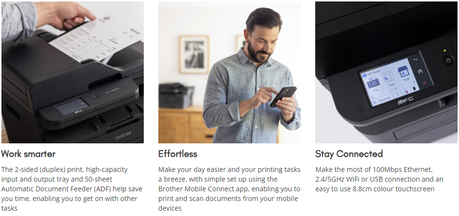 How To Scan Double Sided On Brother Mfc Brother MFC-L2880DW Wireless Multi-Function Mono Laser Printer with