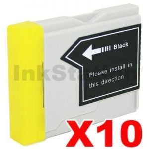 10 x Compatible Brother LC-37BK Black Ink - 350 pages