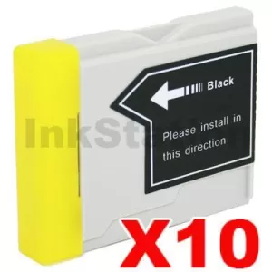 10 x Compatible Brother LC-37BK Black Ink - 350 pages