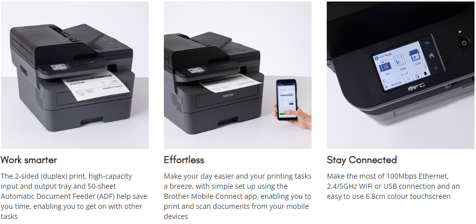How To Scan Double Sided On Brother Mfc Brother MFC-L2820DW Wireless Multi-Function Mono Laser Printer with