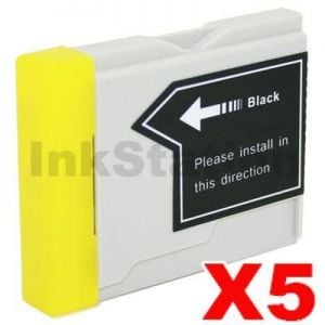 5 x Compatible Brother LC-57BK Black Ink - 500 pages