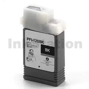 Compatible Canon PFI-120BK Black Ink Cartridge - 130ML