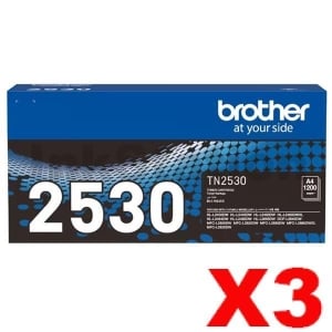 Brother 3 x TN2530 Genuine Toner Cartridge - 1,200 pages - Toner Cartridges  - InkStation