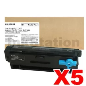 5 x FujiFilm ApeosPort 4020SD Genuine Black High Yield Use and Return Toner Cartridge - 6,000 pages (CT203550)