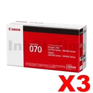 3 x Canon CART-070 Black Genuine Toner Cartridge - 3,000 pages
