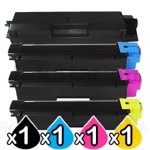 4 Pack Non-Genuine TK-5154 Toner Combo For Kyocera M-6535CDN, P-6035CDN [BK+C+M+Y]