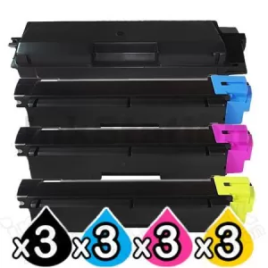 3 sets of 4 Pack Non-Genuine TK-5154 Toner Combo For Kyocera M-6535CDN, P-6035CDN [3BK+3C+3M+3Y]