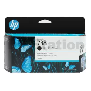 HP 738B Genuine Black 130ML DesignJet Ink Cartridge 498P2A