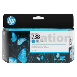 HP 738 Genuine Cyan 130ML DesignJet Ink Cartridge 498N5A
