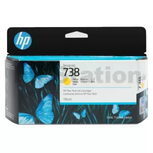 HP 738 Genuine Yellow 130ML DesignJet Ink Cartridge 498N7A
