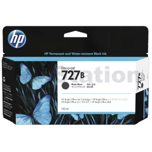 HP 727B Genuine Matte Black 130ml Inkjet Cartridge 3WX13A