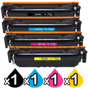 4 Pack HP 210A W2100A-W2103A Compatible Toner Cartridges Combo [1BK,1C,1M,1Y]