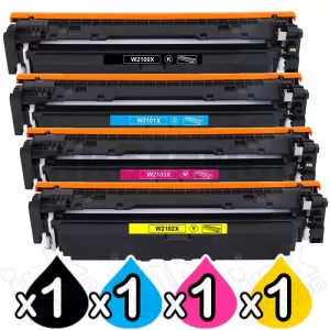 4 Pack HP 210X W2100X-W2103X Compatible High Yield Toner Cartridges Combo [1BK,1C,1M,1Y]