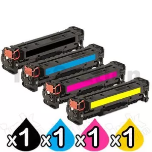 4 Pack HP CF210X-CF213A (131X / 131A) Compatible Toner Cartridges [1BK,1C,1M,1Y]