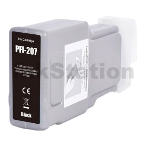 Compatible Canon PFI-207BK Black Ink Tank