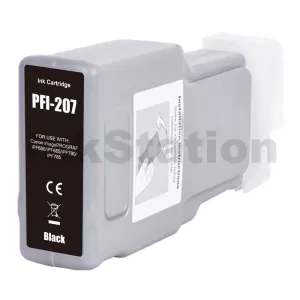 Compatible Canon PFI-207BK Black Ink Tank