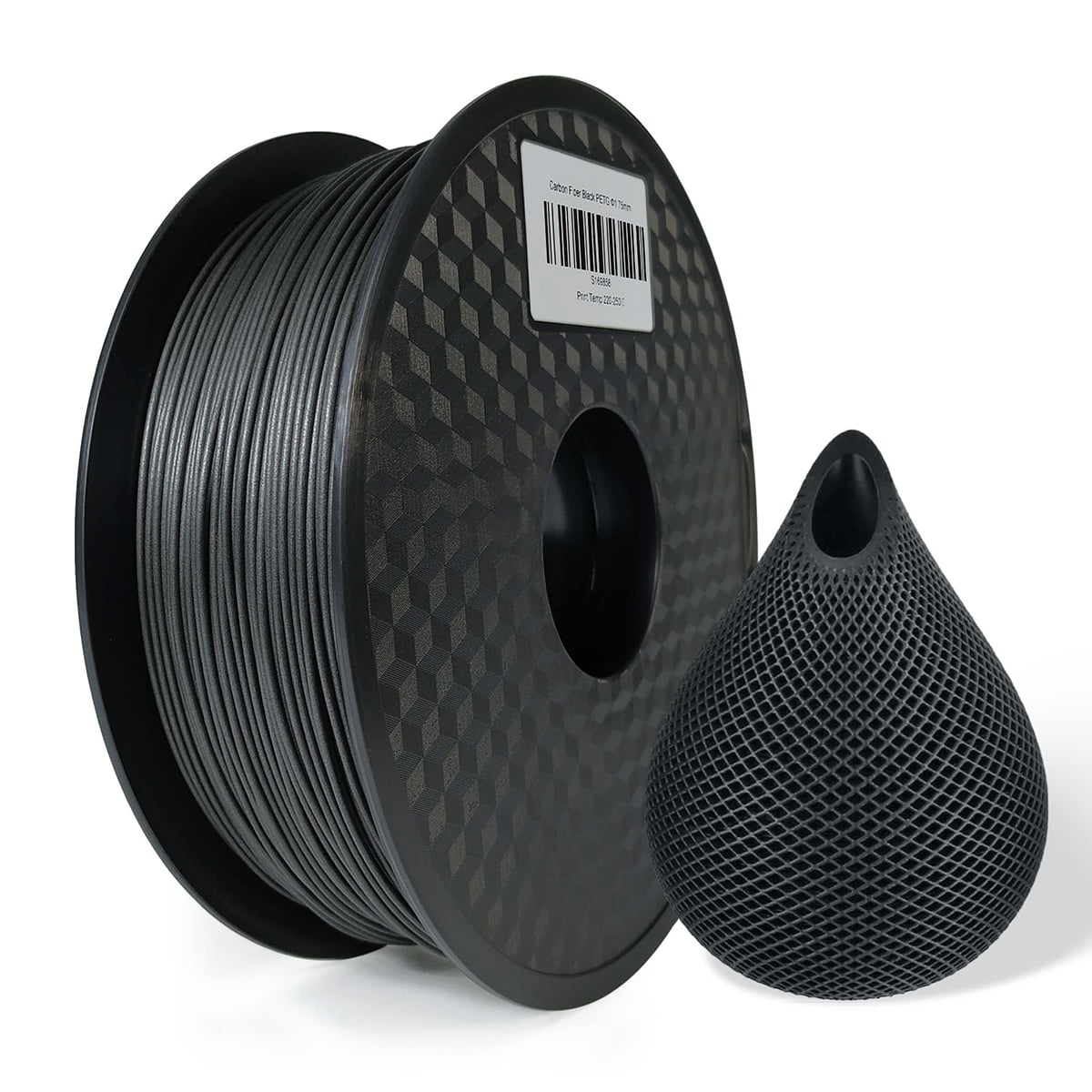 1 x PETG Carbon Fiber 3D Filament 1.75mm 1KG InkStation