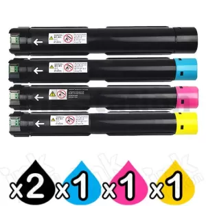 5 Pack Fuji Xerox DocuCentre SC2022 Compatible Toner Cartridge Combo CT203024 - CT203027 [2BK,1C,1M,1Y]