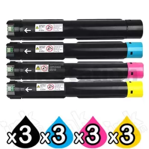 3 Sets of 4 Pack Fuji Xerox DocuCentre SC2022 Compatible Toner Cartridge Combo CT203024 - CT203027 [3BK,3C,3M,3Y]
