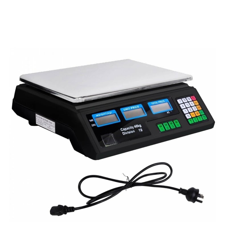 40KG Digital Electronic Weighing Scale for Commercial Use - Black ...