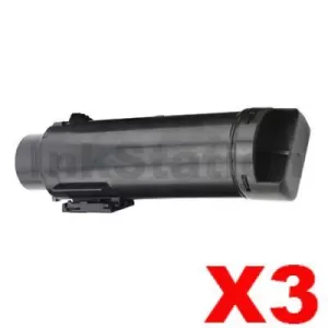 3 x Compatible Dell H625, H625cdw, H825, H825cdw, S2825, S2825cdn Black Toner Cartridge - 3,000 pages