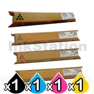 4 Pack Ricoh 841865-841868 Genuine Toner Combo [BK+C+M+Y]