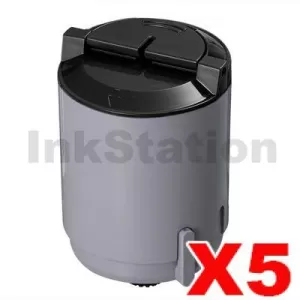 5 x Compatible for Samsung CLP-K300A Black Toner - 2,000 pages on 5% coverage