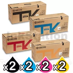 2 Sets of 4-Pack Genuine Kyocera TK-5374 Toner Cartridge Combo Ecosys MA3500cix, MA3500cifx, PA3500cx [2BK,2C,2M,2Y]