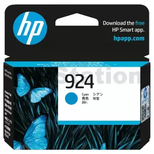 HP 924 Genuine Cyan Ink Cartridge 4K0U3NA - 400 Pages