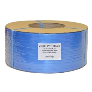 12mm x 3000m Blue PP Polypropylene Premium Machine Strapping (PP-1206BM)