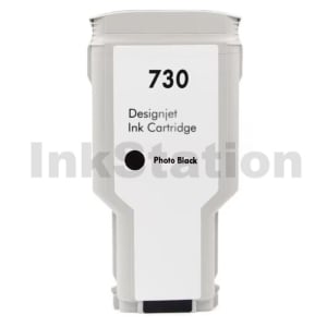 HP 730 Compatible Photo Black 300ML DesignJet Inkjet Cartridge P2V73A / 3ED49A