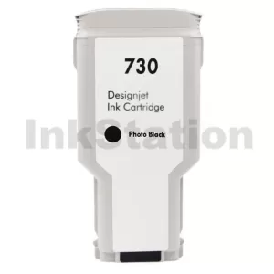 HP 730 Compatible Photo Black 300ML DesignJet Inkjet Cartridge P2V73A / 3ED49A