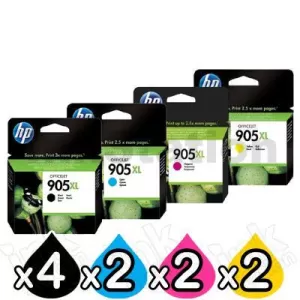 10 Pack HP 905XL Genuine High Yield Inkjet Combo T6M05AA-T6M17AA [4BK,2C,2M,2Y]