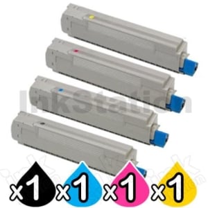 4 Pack OKI ES8473 Compatible Toner Cartridges Combo 45862836 - 45862833 [1BK,1C,1M,1Y]