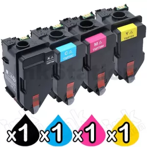 4 Pack Konica Minolta BIZHUB C3350i / C4050i TNP79 Compatible Toner Cartridges AAJW190 - AAJW490 [1BK,1C,1M,1Y]