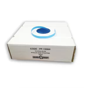 15mm x 1000m Blue PP Polypropylene Hand Strapping in Dispenser Box (PP-1506H)