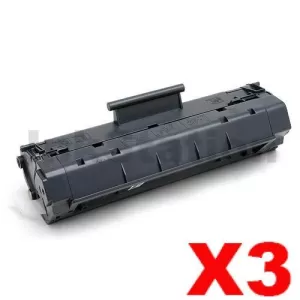 3 x HP C4092A (92A) Compatible Black Toner Cartridge - 2,500 Pages