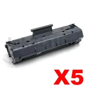 5 x HP C4092A (92A) Compatible Black Toner Cartridge - 2,500 Pages