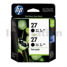 HP 27 Genuine Black Inkjet Cartridge Twin Pack CC621AA